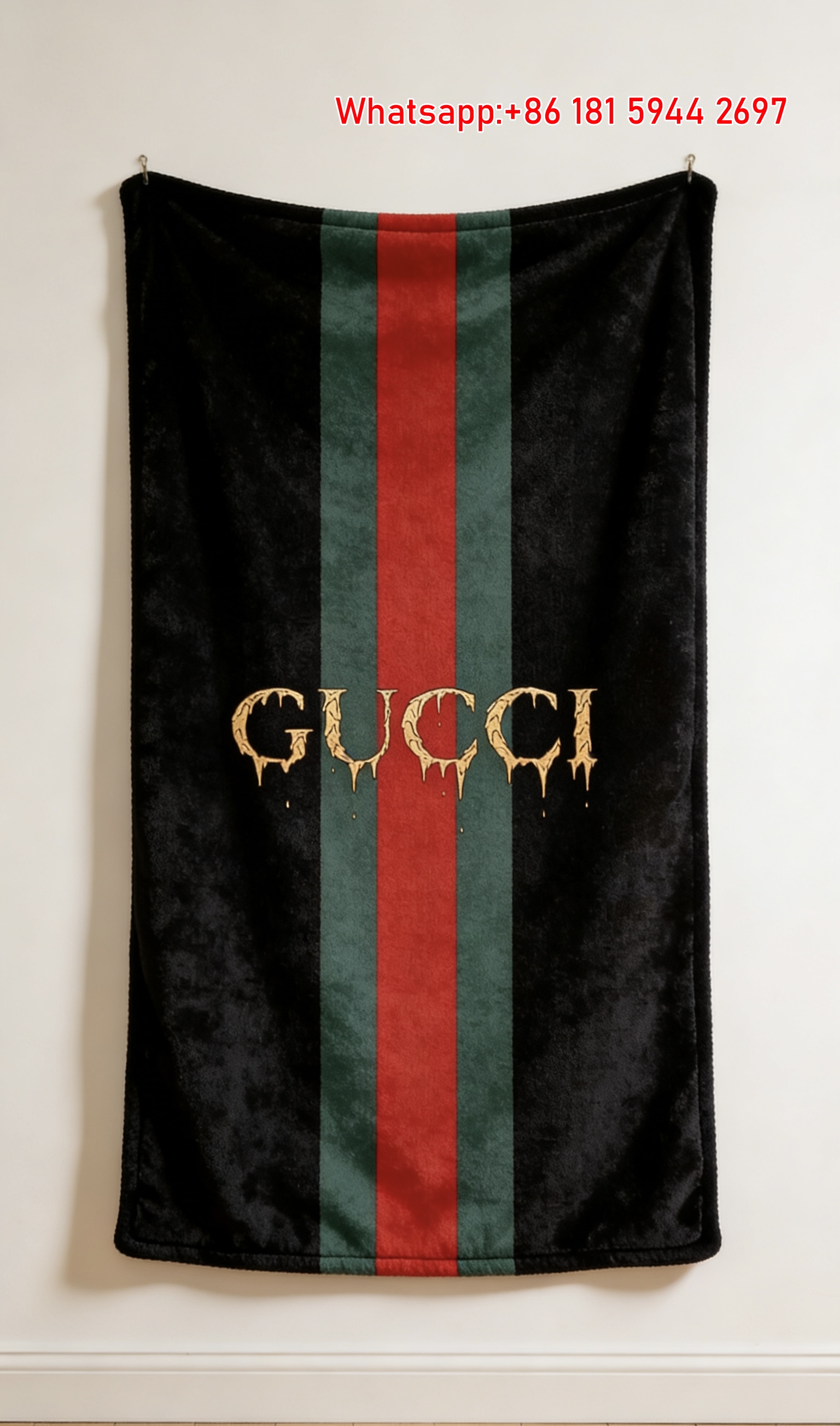 Gucci Drip Web Stripe Gucci Melting Monogram Throw Blankets IMG_2865
